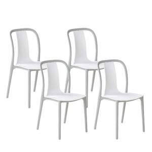 Set van 4 stoelen Synthetisch materiaal Wit SPEZIA