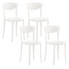 Set van 4 stoelen Synthetisch materiaal Wit VIESTE