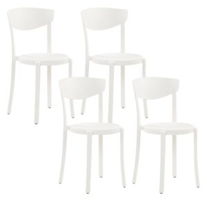 Set van 4 stoelen Synthetisch materiaal Wit VIESTE