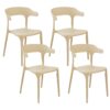 Set van 4 stoelen Synthetisch materiaal Zandbeige GUBBIO