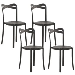 Set van 4 stoelen Synthetisch materiaal Zwart CAMOGLI