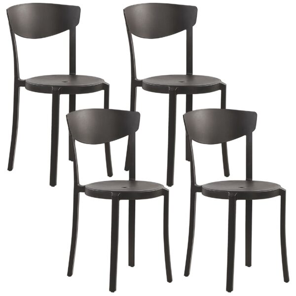 Set van 4 stoelen Synthetisch materiaal Zwart VIESTE