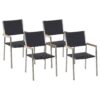 Set van 4 stoelen Zwart GROSSETO