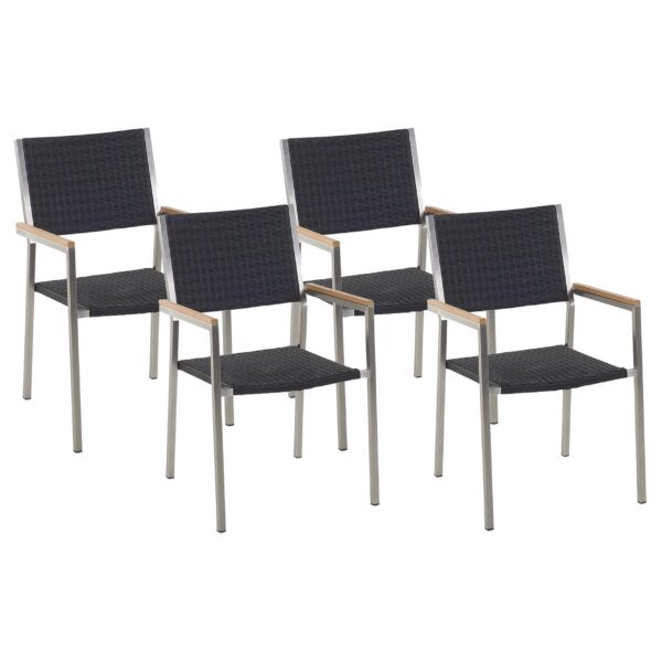 Set van 4 stoelen Zwart GROSSETO