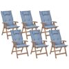 Set van 6 stoelen Hout Blauw AMANTEA