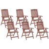 Set van 6 stoelen Hout Donkere houtkleur TOSCANA