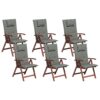 Set van 6 stoelen Hout Grafietgrijs TOSCANA