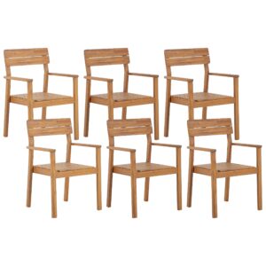 Set van 6 stoelen Hout Lichte houtkleur FORNELLI