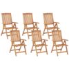 Set van 6 stoelen Hout Lichte houtkleur JAVA