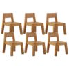 Set van 6 stoelen Hout Lichte houtkleur LIVORNO