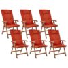 Set van 6 stoelen Hout Rood AMANTEA