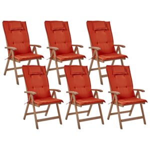 Set van 6 stoelen Hout Rood AMANTEA