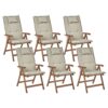 Set van 6 stoelen Hout Taupe AMANTEA