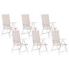 Set van 6 stoelen Metaal Beige CATANIA