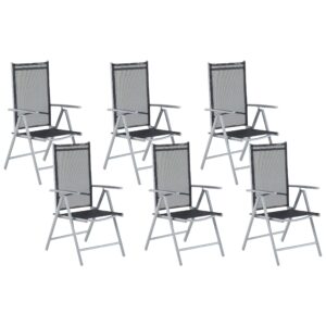 Set van 6 stoelen Metaal Zwart CATANIA