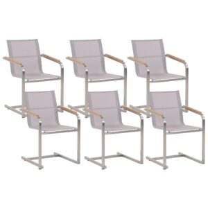 Set van 6 stoelen RVS Beige COSOLETO