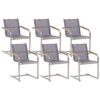 Set van 6 stoelen RVS Grijs COSOLETO