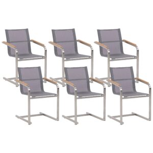 Set van 6 stoelen RVS Grijs COSOLETO