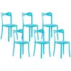 Set van 6 stoelen Synthetisch materiaal Turquoise CAMOGLI