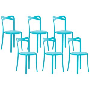 Set van 6 stoelen Synthetisch materiaal Turquoise CAMOGLI