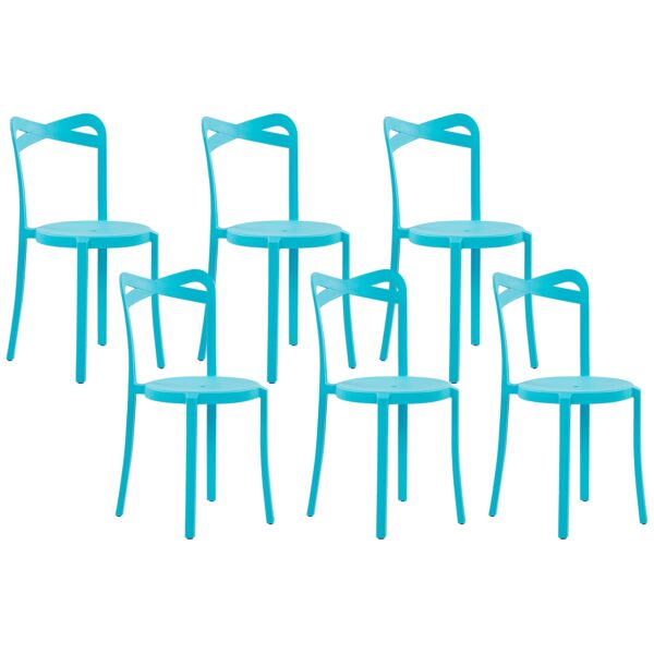 Set van 6 stoelen Synthetisch materiaal Turquoise CAMOGLI