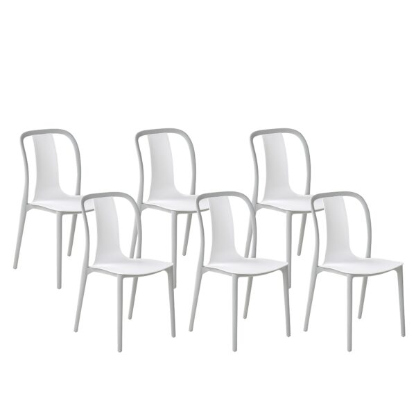 Set van 6 stoelen Synthetisch materiaal Wit SPEZIA