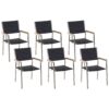 Set van 6 stoelen Zwart GROSSETO