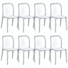 Set van 8 stoelen Synthetisch materiaal Wit SPEZIA