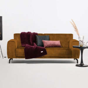 Sohome 3-zits Bank Jill Velvet, kleur cognac