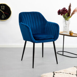 Sohome Eetkamerstoel Albin Velvet, kleur Donkerblauw