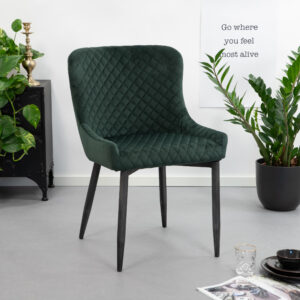 Sohome Eetkamerstoel Deborah Velvet, kleur groen