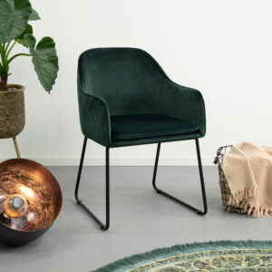 Sohome Eetkamerstoel Fien Velvet, kleur Groen