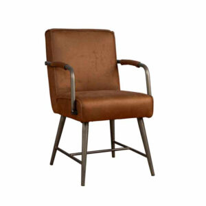 Sohome Eetkamerstoel Helmut met armleuning, kleur cognac