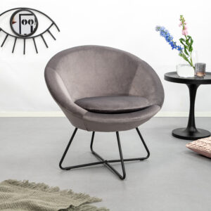 Sohome Fauteuil Vagn Velvet, kleur Donkergrijs