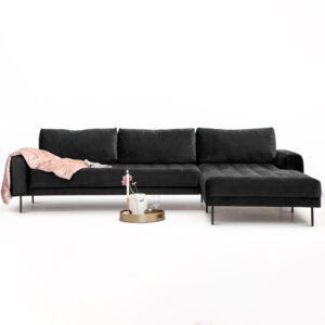 Sohome Loungebank Kimberley Velvet-Antraciet-Rechts