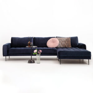 Sohome Loungebank Kimberley Velvet-Donkerblauw-Rechts