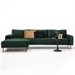 Sohome Loungebank Kimberley Velvet-Groen-Links