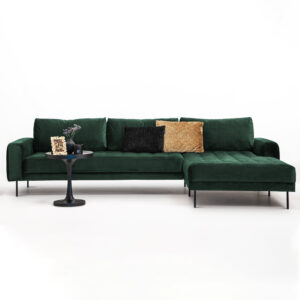 Sohome Loungebank Kimberley Velvet-Groen-Rechts