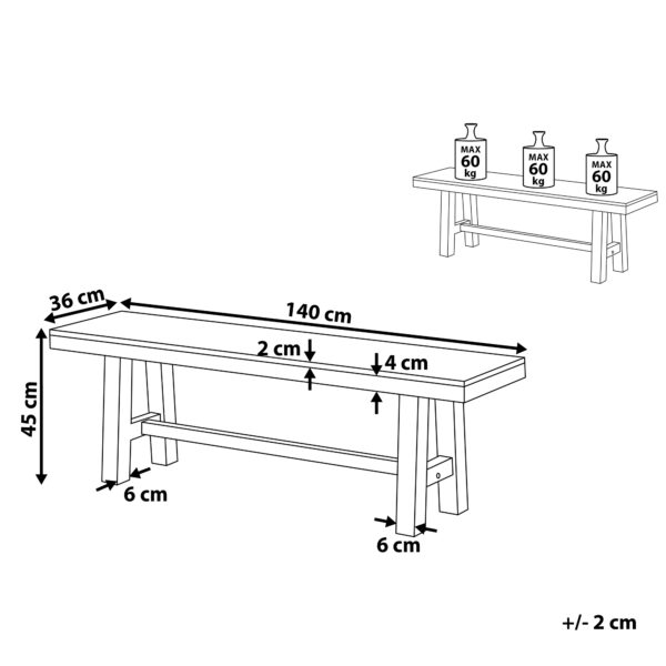 4260602377429 Tuinbank Hout 140 cm Wit SCANIA