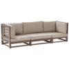 Tuinsofa FSC® gecertificeerd acaciahout Donkere houtkleur TRANI