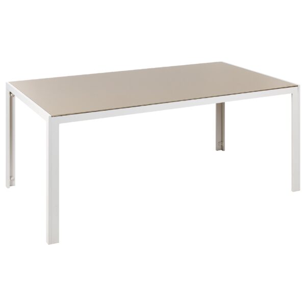 Tuintafel 160 x 90 cm Glas Beige CATANIA