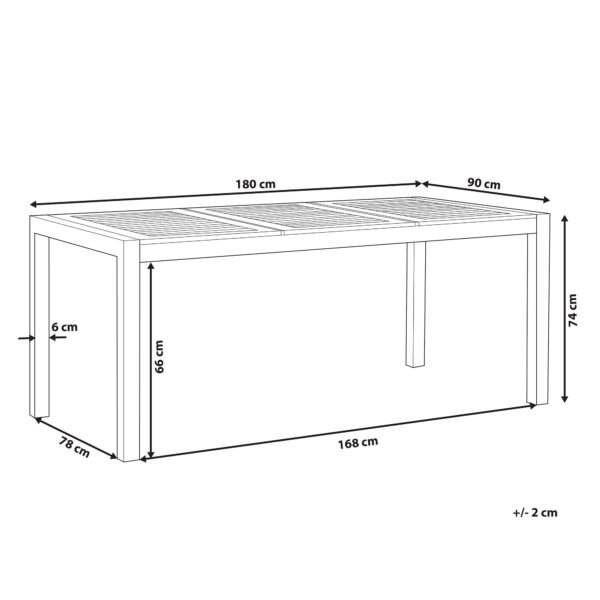 4251682237703 Tuintafel 180 x 90 cm Diverse Formaten