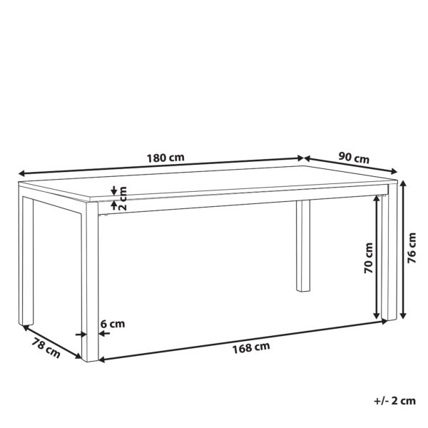 4260580930715 Tuintafel 180 x 90 cm Steen Grafietgrijs GROSSETO