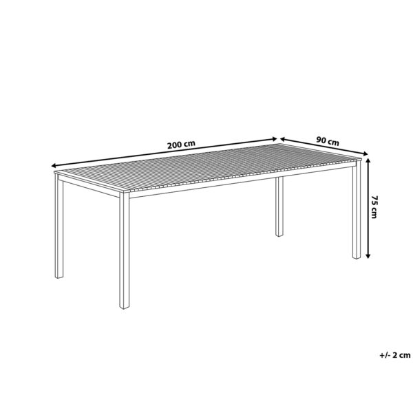 4260580934560 Tuintafel 200 x 90 cm Massief hout Bruin VIAREGGIO