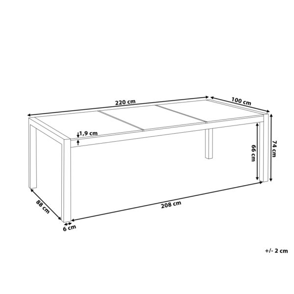 4260580930753 Tuintafel 220 x 100 cm Diverse Formaten