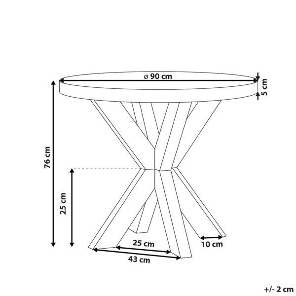 4251682266161 Tuintafel Beton Grijs OLBIA