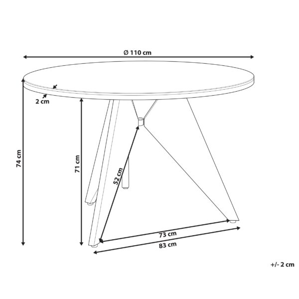 4255664805003 Tuintafel Glas Zwart OLMETTO