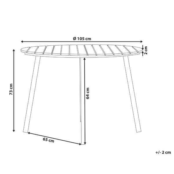 4251682247047 Tuintafel Kunststof Lichte houtkleur CAVOLI