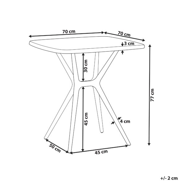 4251682276788 Tuintafel Kunststof Wit SERSALE