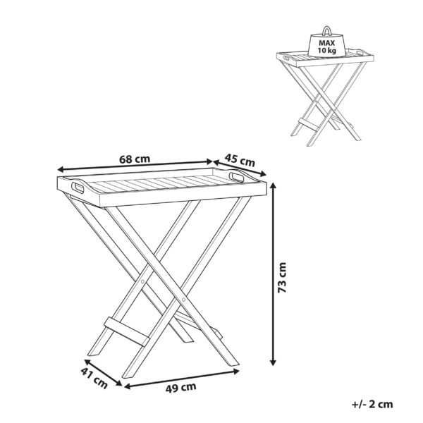 4251682238243 Tuintafel Massief hout Donkere houtkleur TOSCANA